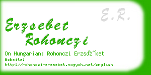 erzsebet rohonczi business card